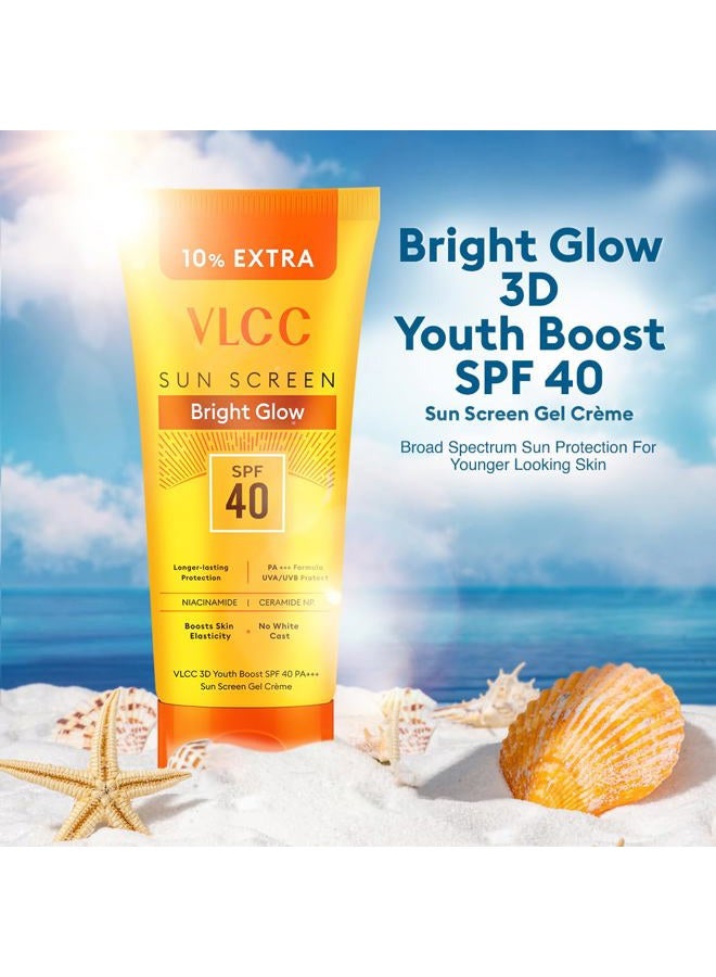VLCC 3D Youth Boost Sunscreen Gel Creme, SPF40 PA +++, 100g, multi - Image 3